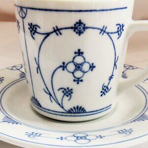Jager / Kahla Blau Saks Hotel Quality Tea Cup and Saucer, Made in Germany   Q231